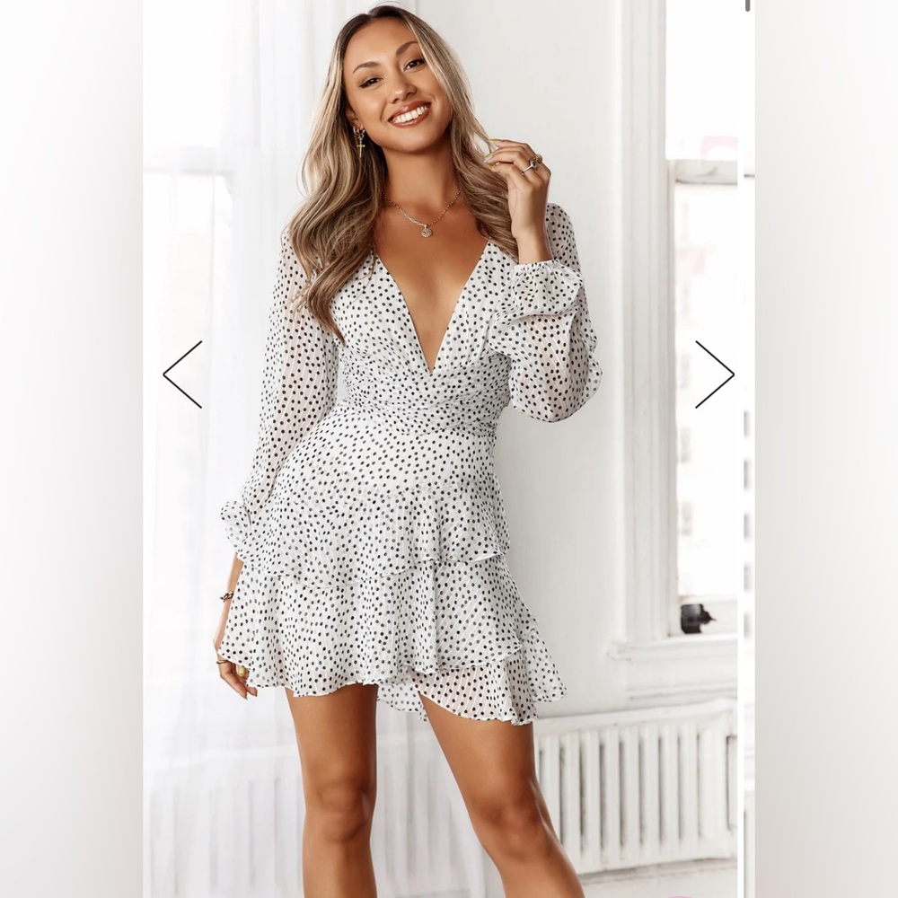 HELLO MOLLY KEEP A LOOK OUT DRESS WHITE - XS/US Size 2